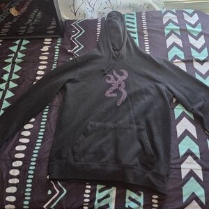 Browning Black Hoodie with Gold and Orange Label Accents